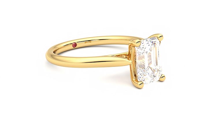 Taylor & Hart Hope Emerald Engagement Ring 360 degree image 6