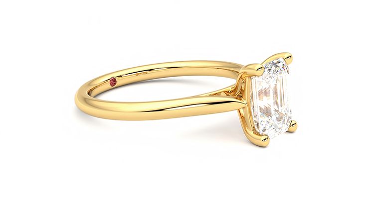 Taylor & Hart Hope Emerald Engagement Ring 360 degree image 7