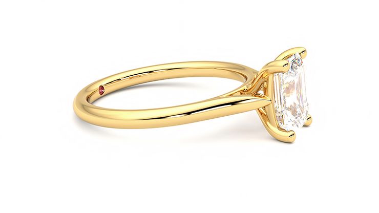 Taylor & Hart Hope Emerald Engagement Ring 360 degree image 8