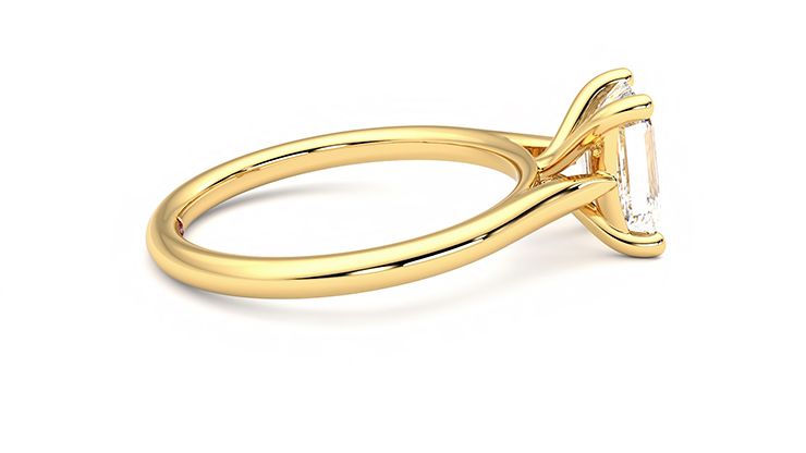 Taylor & Hart Hope Emerald Engagement Ring 360 degree image 10