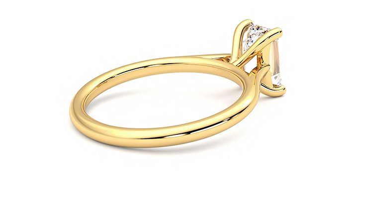 Taylor & Hart Hope Emerald Engagement Ring 360 degree image 12