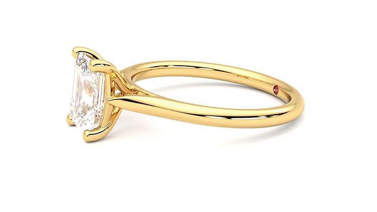 Taylor & Hart Hope Emerald Engagement Ring 360 degree image 22