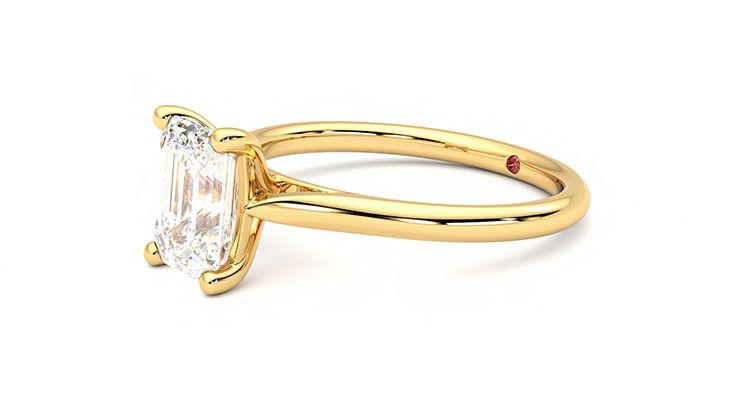 Taylor & Hart Hope Emerald Engagement Ring 360 degree image 23