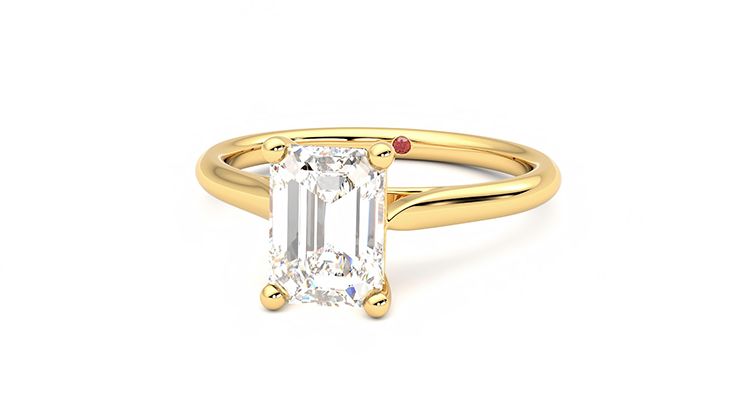 Taylor & Hart Hope Emerald Engagement Ring 360 degree image 27