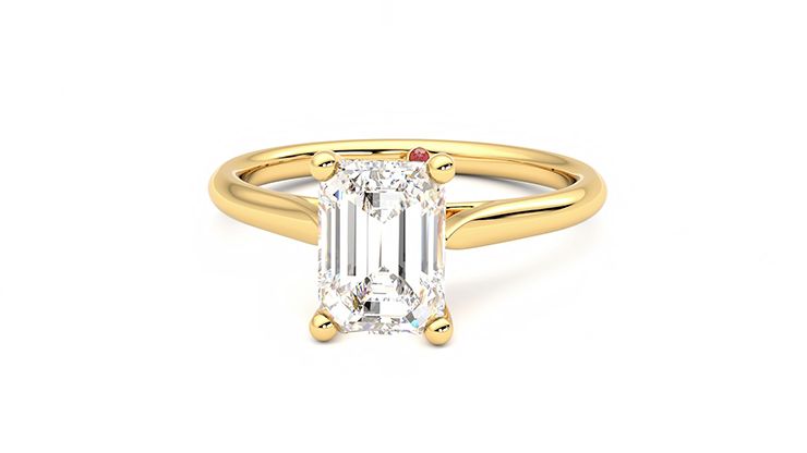 Taylor & Hart Hope Emerald Engagement Ring 360 degree image 28