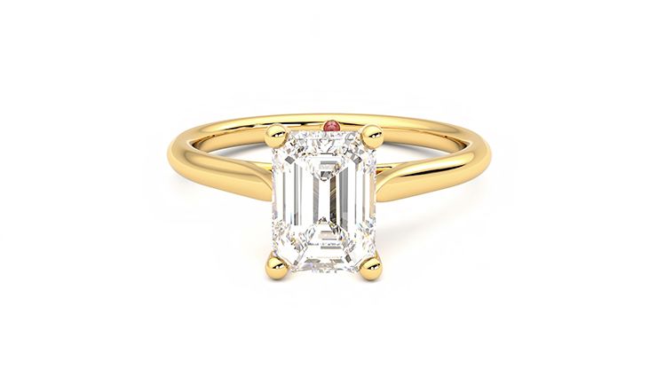 Taylor & Hart Hope Emerald Engagement Ring 360 degree image 29