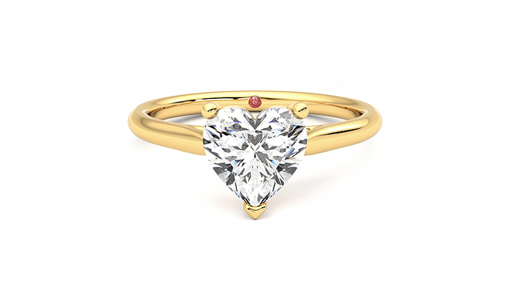 Taylor & Hart Hope Heart Engagement Ring 360 degree image 0