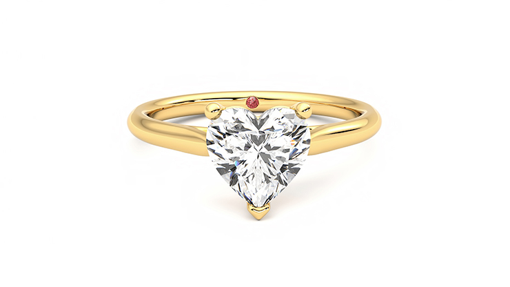 Taylor & Hart Hope Heart Engagement Ring 360 degree image 1