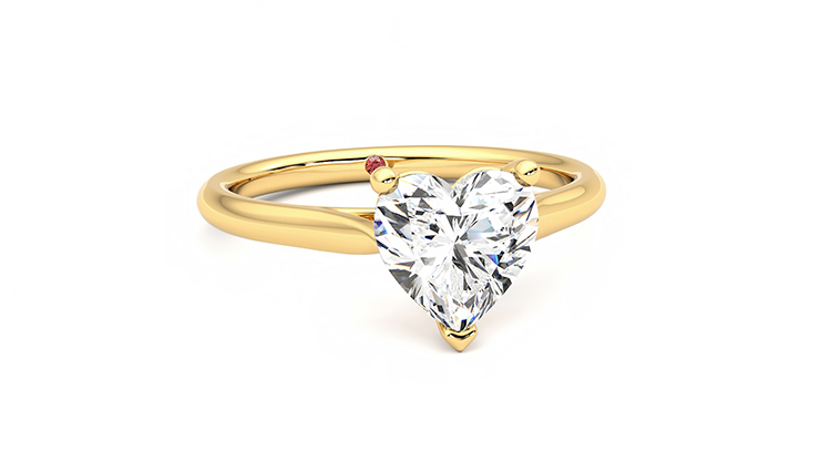 Taylor & Hart Hope Heart Engagement Ring 360 degree image 3