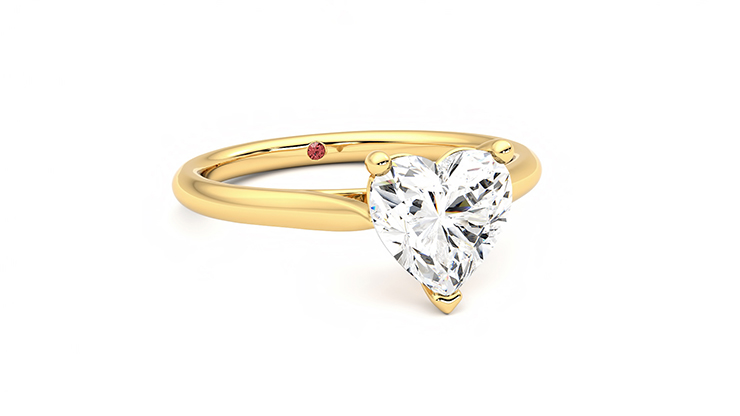 Taylor & Hart Hope Heart Engagement Ring 360 degree image 4