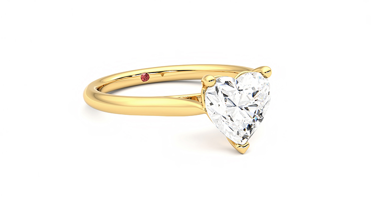 Taylor & Hart Hope Heart Engagement Ring 360 degree image 5