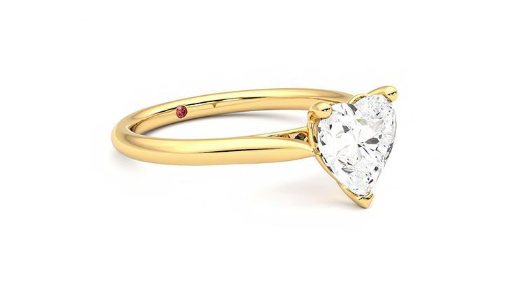 Taylor & Hart Hope Heart Engagement Ring 360 degree image 6