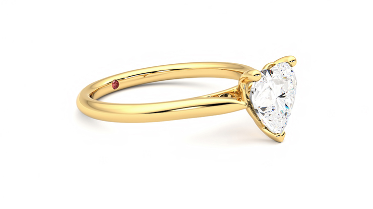 Taylor & Hart Hope Heart Engagement Ring 360 degree image 7