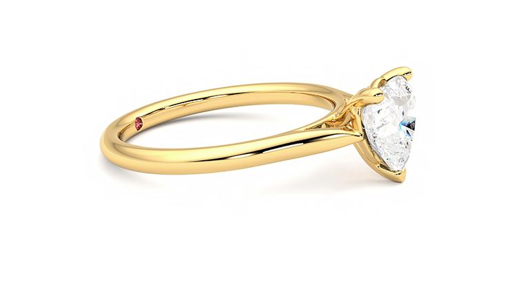 Taylor & Hart Hope Heart Engagement Ring 360 degree image 8