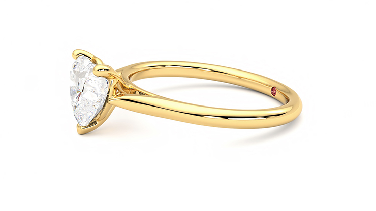 Taylor & Hart Hope Heart Engagement Ring 360 degree image 22