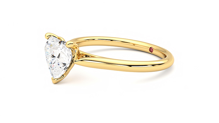 Taylor & Hart Hope Heart Engagement Ring 360 degree image 23