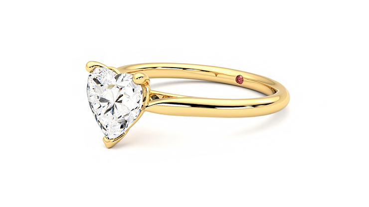 Taylor & Hart Hope Heart Engagement Ring 360 degree image 24