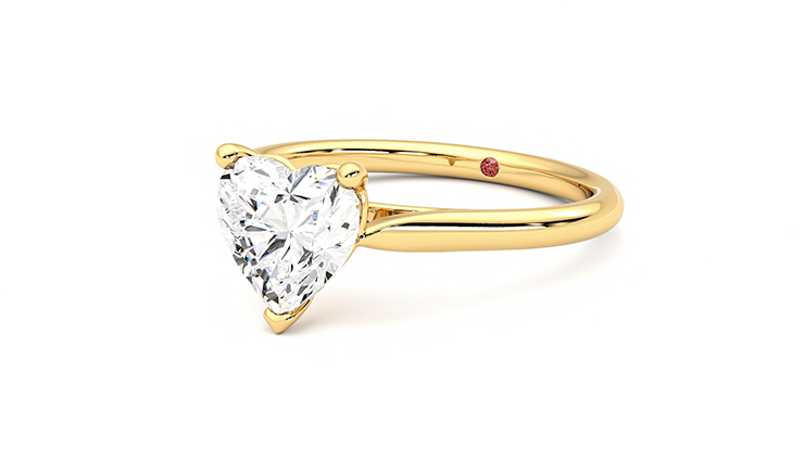 Taylor & Hart Hope Heart Engagement Ring 360 degree image 25