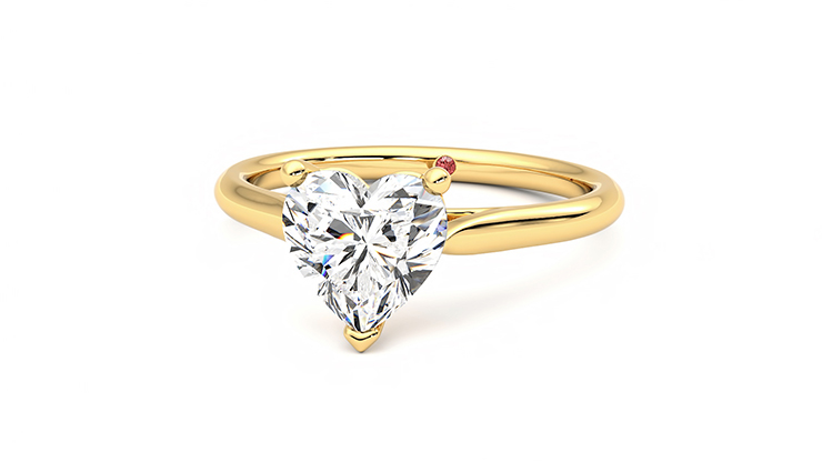 Taylor & Hart Hope Heart Engagement Ring 360 degree image 27