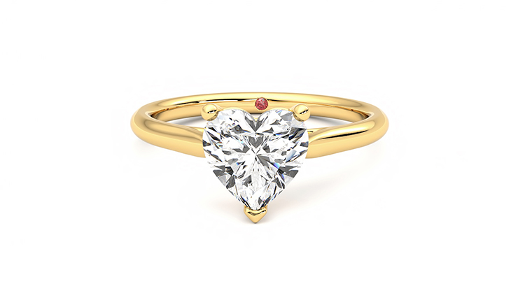 Taylor & Hart Hope Heart Engagement Ring 360 degree image 29