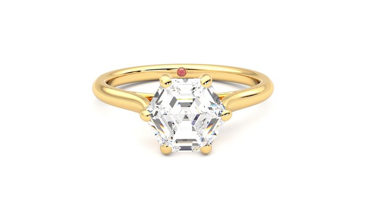 Taylor & Hart Hope Hexagonal Engagement Ring 360 degree image 1