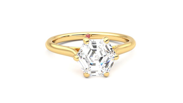 Taylor & Hart Hope Hexagonal Engagement Ring 360 degree image 2