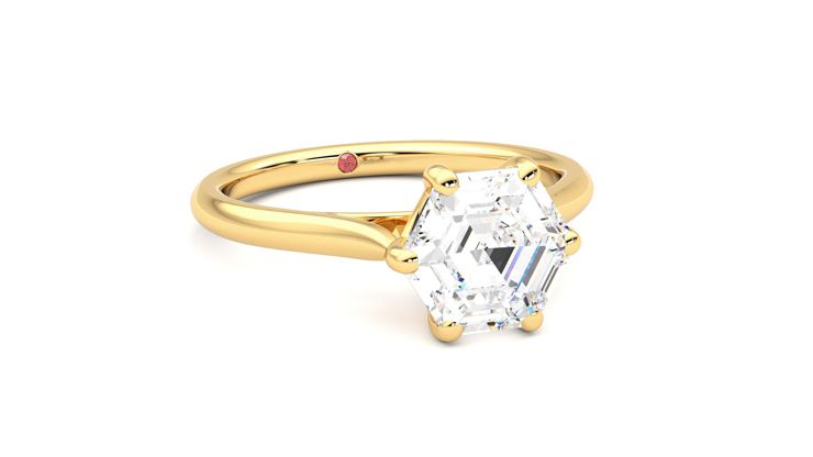 Taylor & Hart Hope Hexagonal Engagement Ring 360 degree image 4