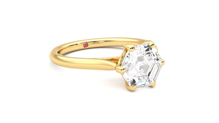 Taylor & Hart Hope Hexagonal Engagement Ring 360 degree image 5
