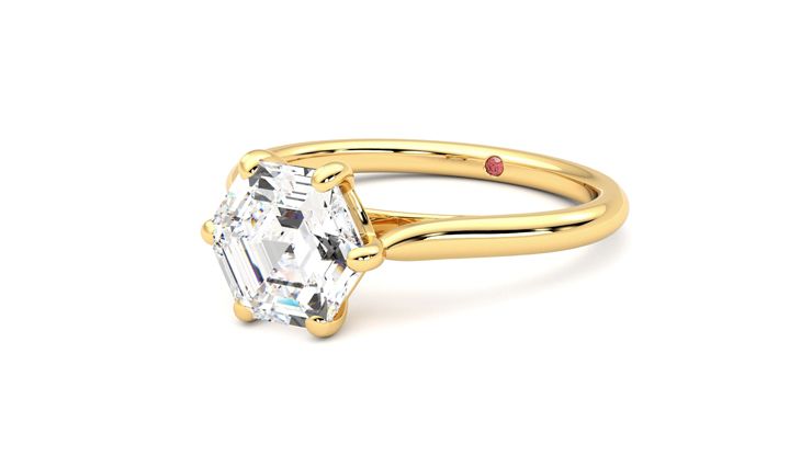 Taylor & Hart Hope Hexagonal Engagement Ring 360 degree image 25