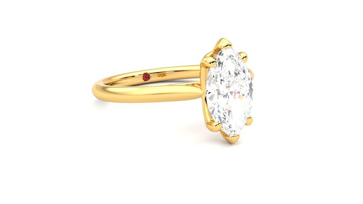 Taylor & Hart Hope Marquise Engagement Ring 360 degree image 5