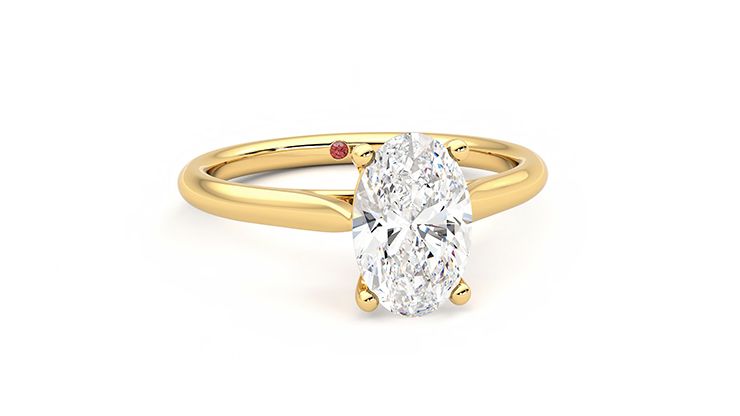 Taylor & Hart Hope Oval Engagement Ring 360 degree image 3