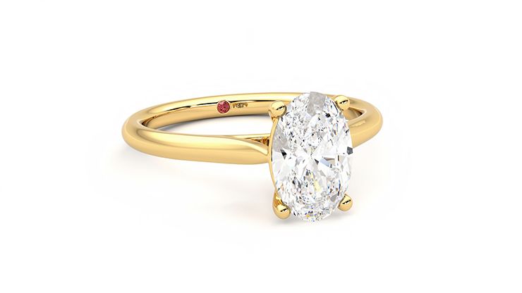 Taylor & Hart Hope Oval Engagement Ring 360 degree image 4