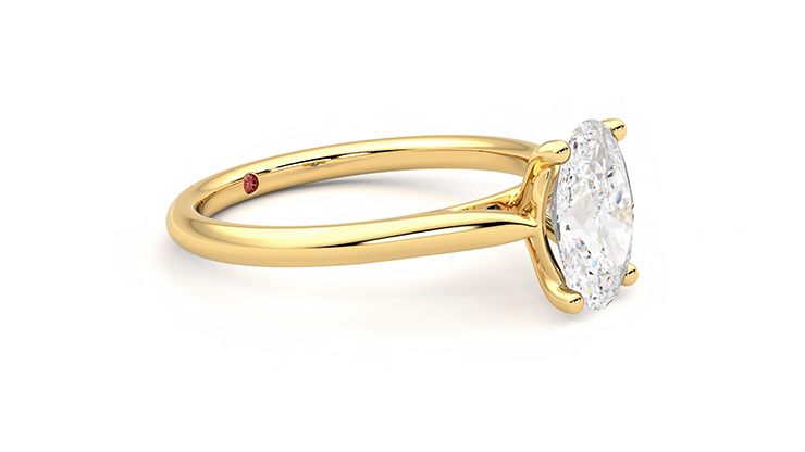 Taylor & Hart Hope Oval Engagement Ring 360 degree image 7