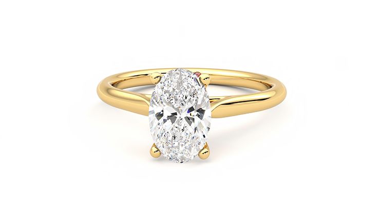 Taylor & Hart Hope Oval Engagement Ring 360 degree image 28