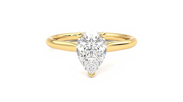 Taylor & Hart Hope Pear Engagement Ring 360 degree image 0