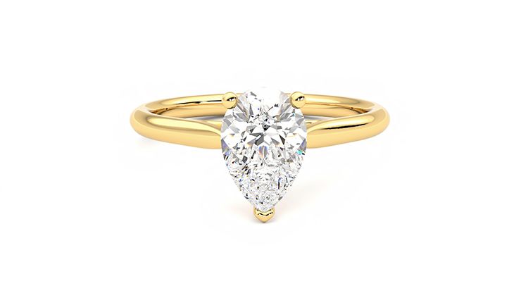 Taylor & Hart Hope Pear Engagement Ring 360 degree image 1