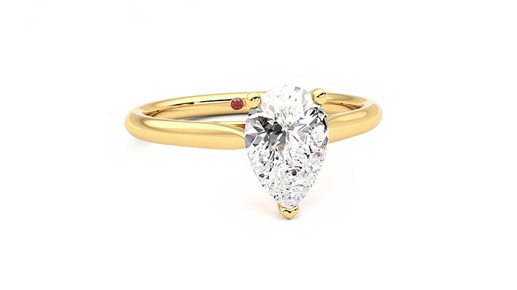 Taylor & Hart Hope Pear Engagement Ring 360 degree image 3