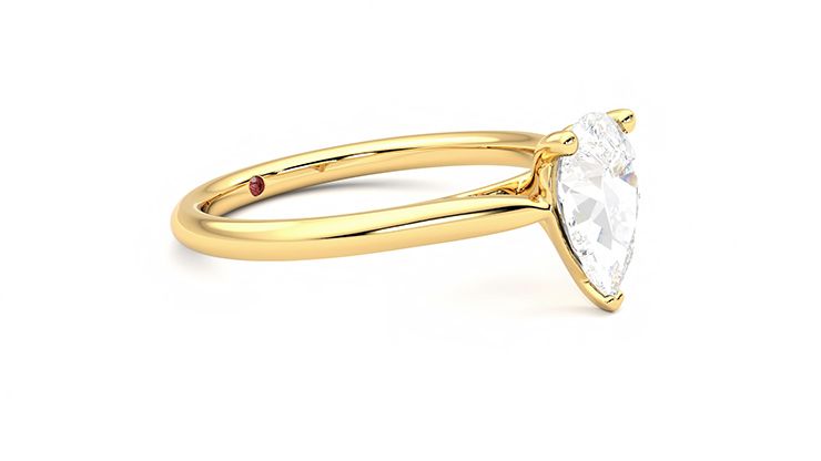 Taylor & Hart Hope Pear Engagement Ring 360 degree image 7