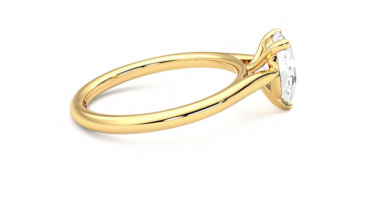 Taylor & Hart Hope Pear Engagement Ring 360 degree image 10
