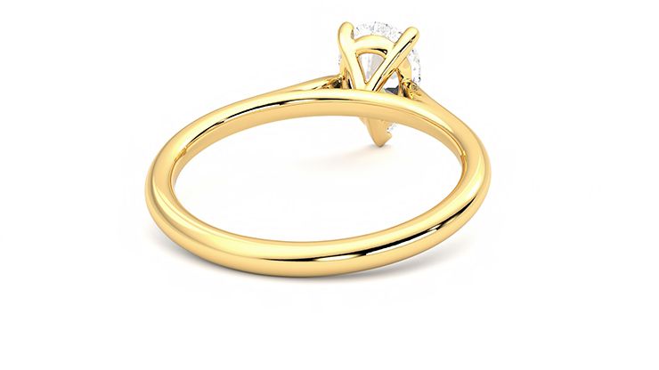 Taylor & Hart Hope Pear Engagement Ring 360 degree image 14