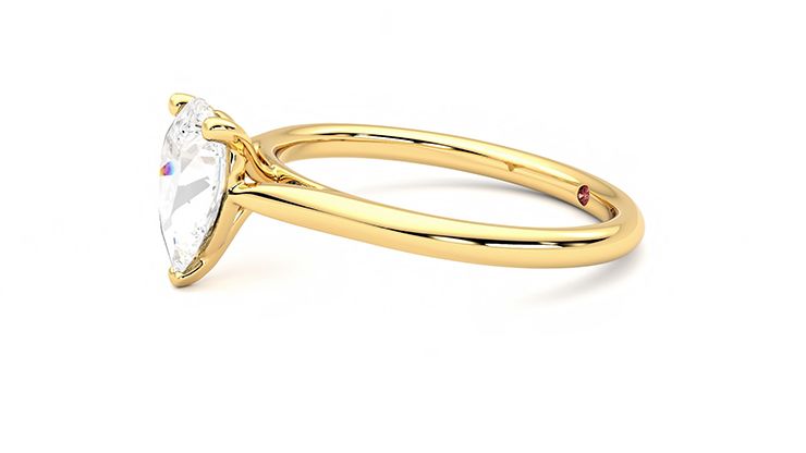 Taylor & Hart Hope Pear Engagement Ring 360 degree image 22