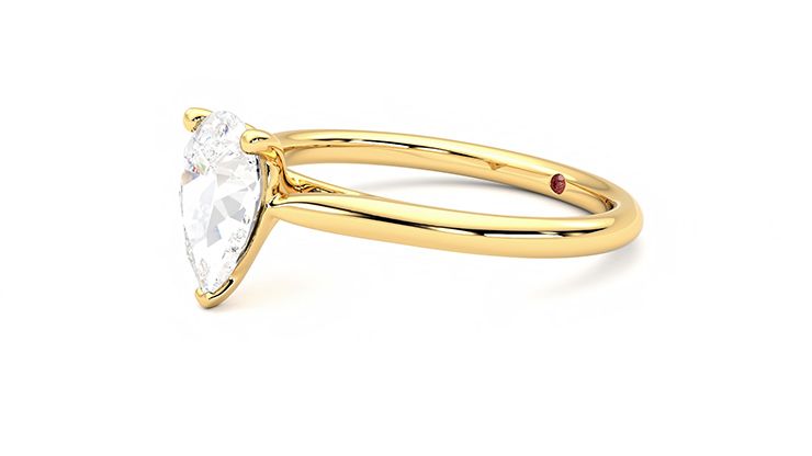 Taylor & Hart Hope Pear Engagement Ring 360 degree image 23
