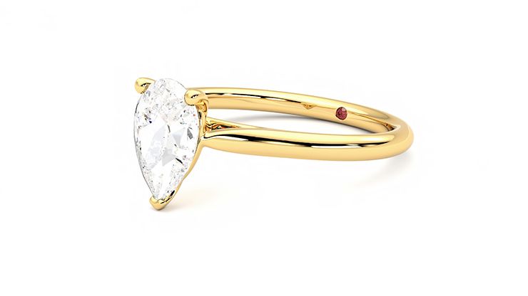Taylor & Hart Hope Pear Engagement Ring 360 degree image 24