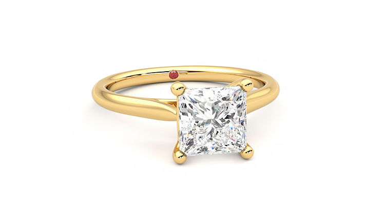 Taylor & Hart Hope Princess Engagement Ring 360 degree image 3