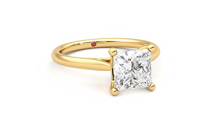 Taylor & Hart Hope Princess Engagement Ring 360 degree image 4