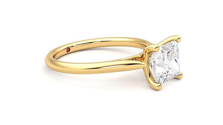 Taylor & Hart Hope Princess Engagement Ring 360 degree image 7