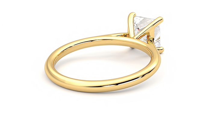 Taylor & Hart Hope Princess Engagement Ring 360 degree image 13
