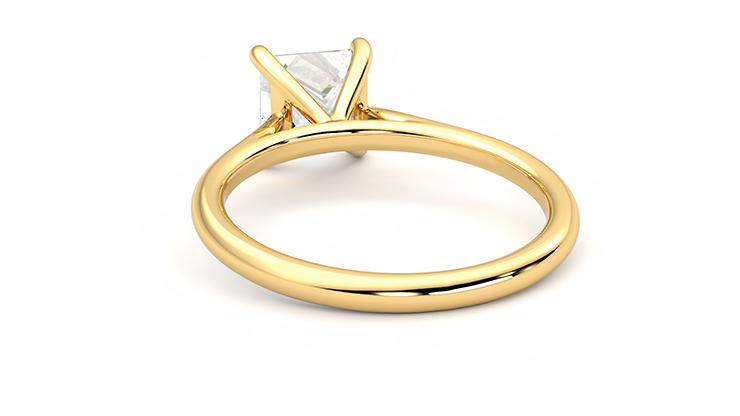 Taylor & Hart Hope Princess Engagement Ring 360 degree image 16