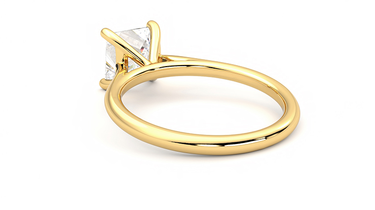 Taylor & Hart Hope Princess Engagement Ring 360 degree image 17