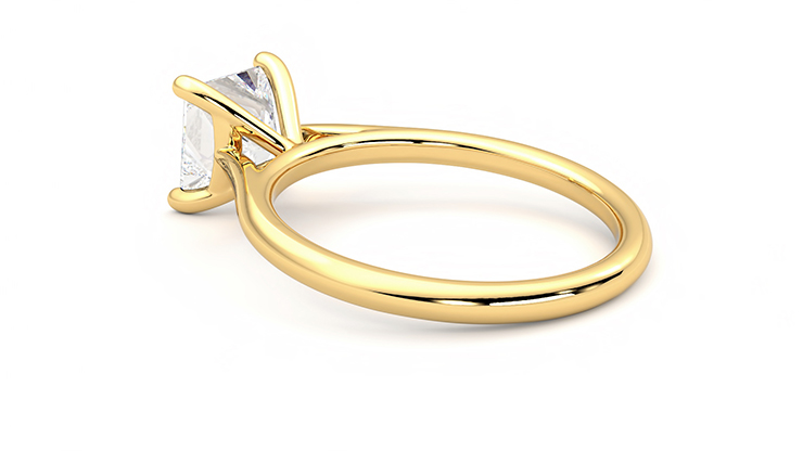 Taylor & Hart Hope Princess Engagement Ring 360 degree image 18